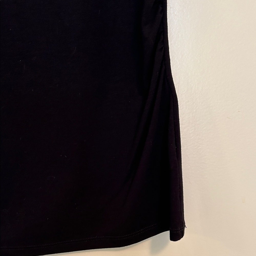 White House Black Market Black Sheer Blouse size small - Picture 4 of 6